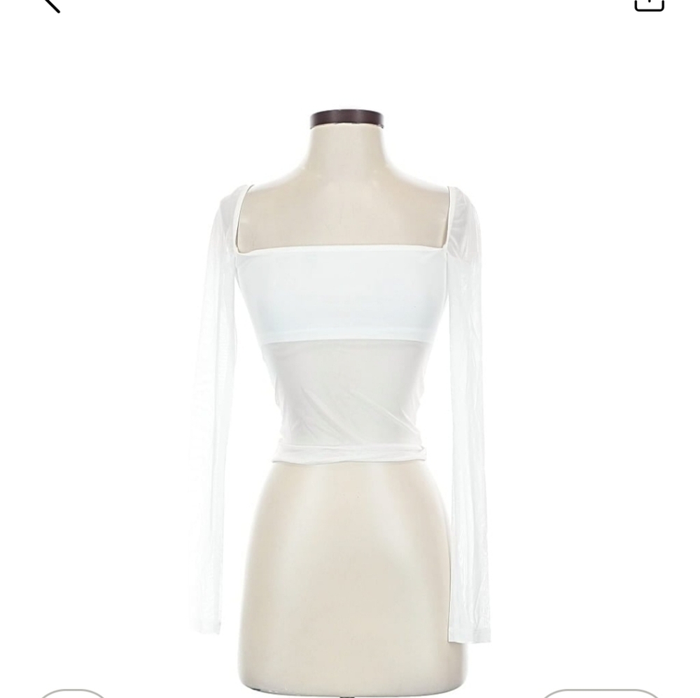 Edikted White Long Sleeve Top